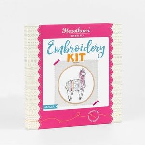 Alpaca embroidery kit by Hawthorn Handmade